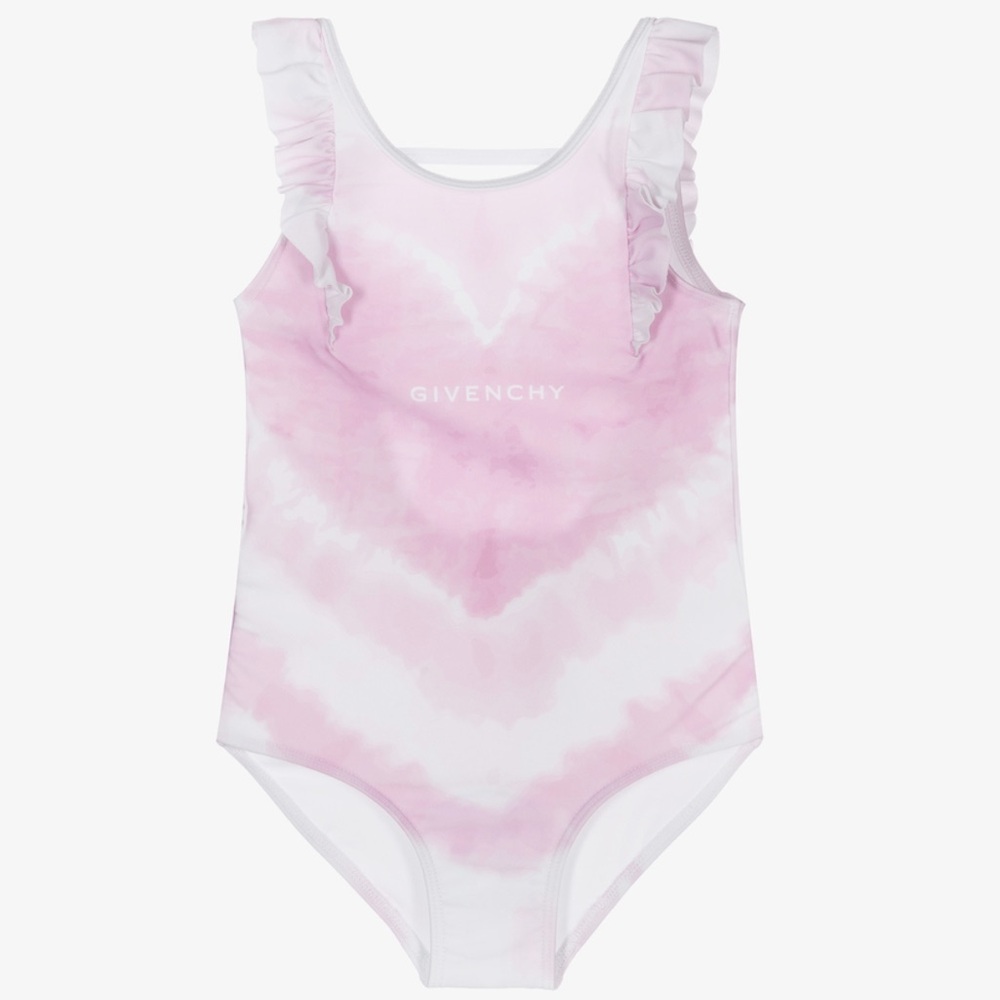 Givenchy Girls pink tie dye heart swimsuit - Size 12